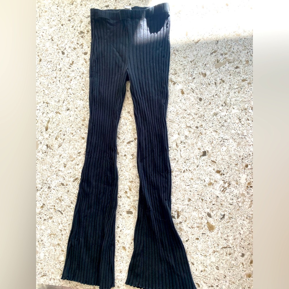 Black flare pants